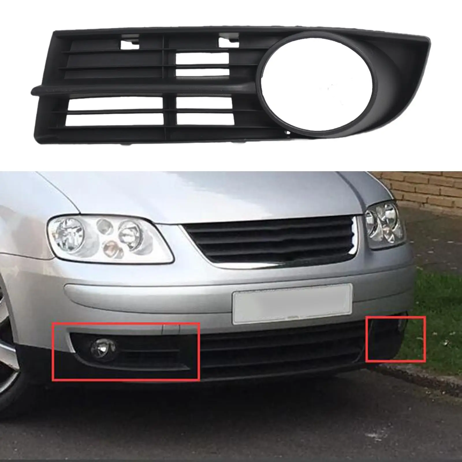 Left 1T0853665A Car Fog Lamp Grille Replace Exterior Decoration for Volkswagen Spare Parts Automobile Parts Easy to Install