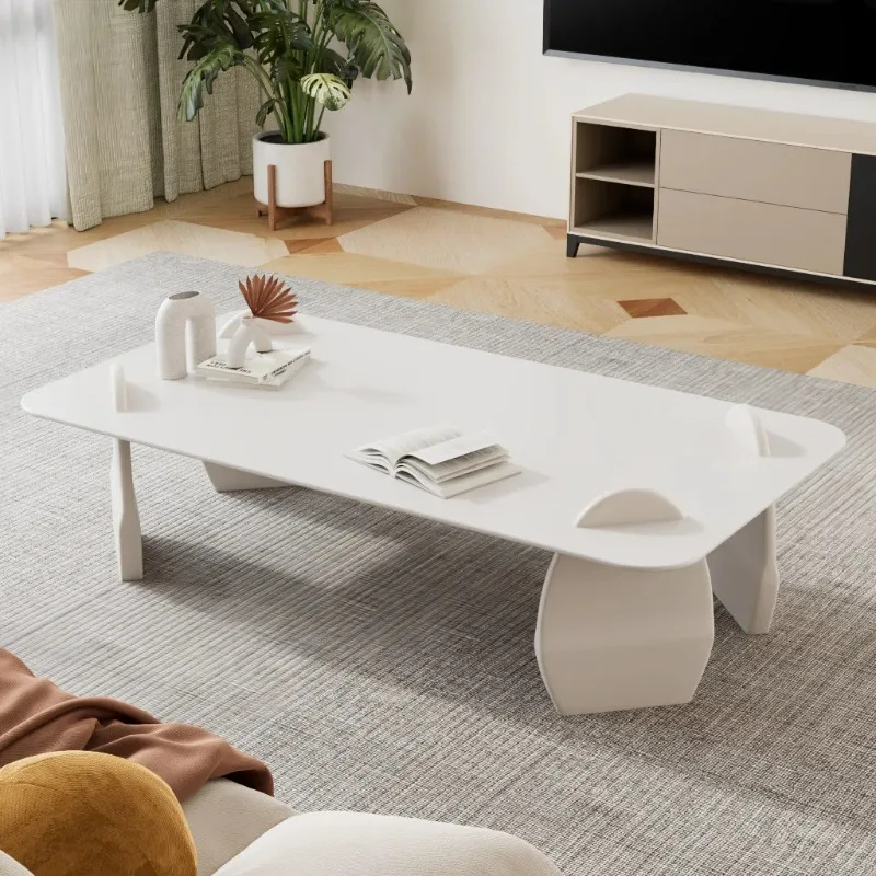Rectangle Modern Coffee Table Minimalist Retro Vintage Nesting Clear Side Table Storage Space Saving Couchtisch Home Furniture