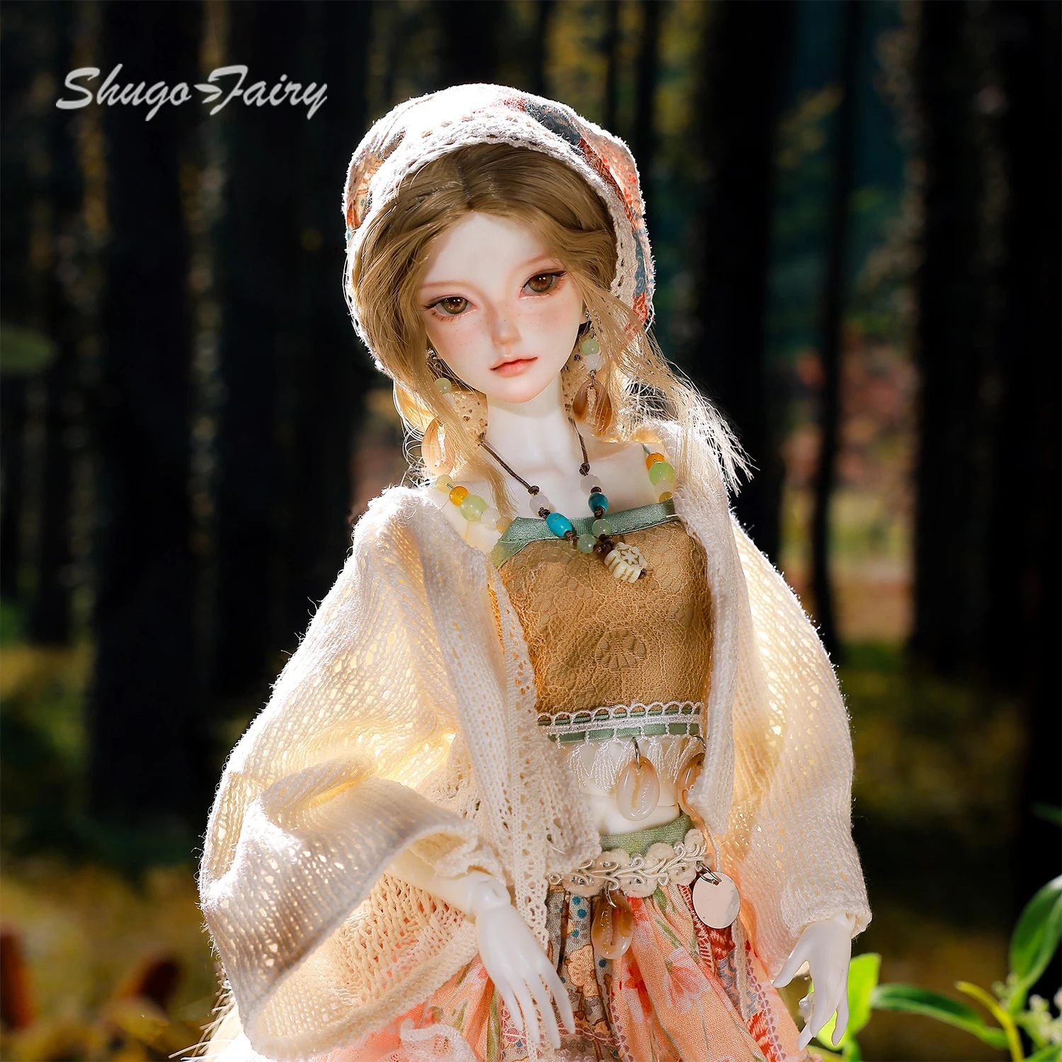 1/4 BJD دمية جوليا E مجموعة كاملة البوهيمي الغابات البكر عطلة نمط دمية Shuga الجنية الزي الأصلي للتغيير الملابس الشكل #1