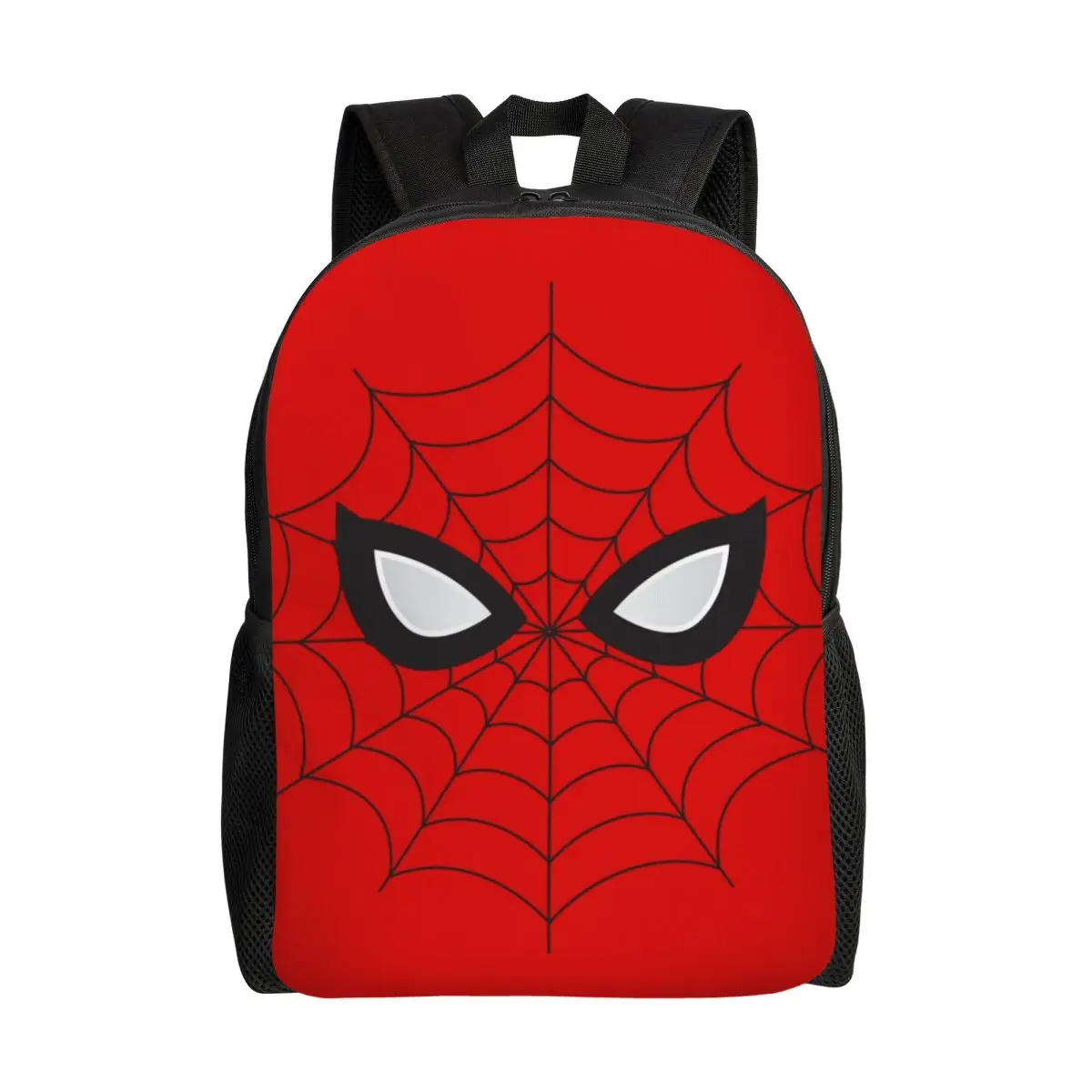 Custom Spider Red Web Backpack Men Women Basic Bookbag for School College Cartoon Bags