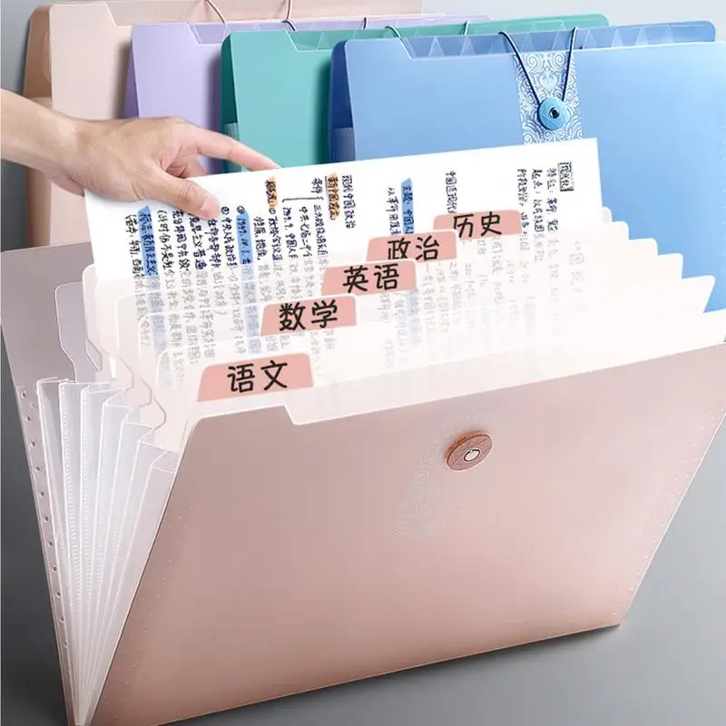 Expanding File Organizer File Storage Organizer A4 Letter Size File Folder With 12 Pockets Portable Receipt Paper Bill Document