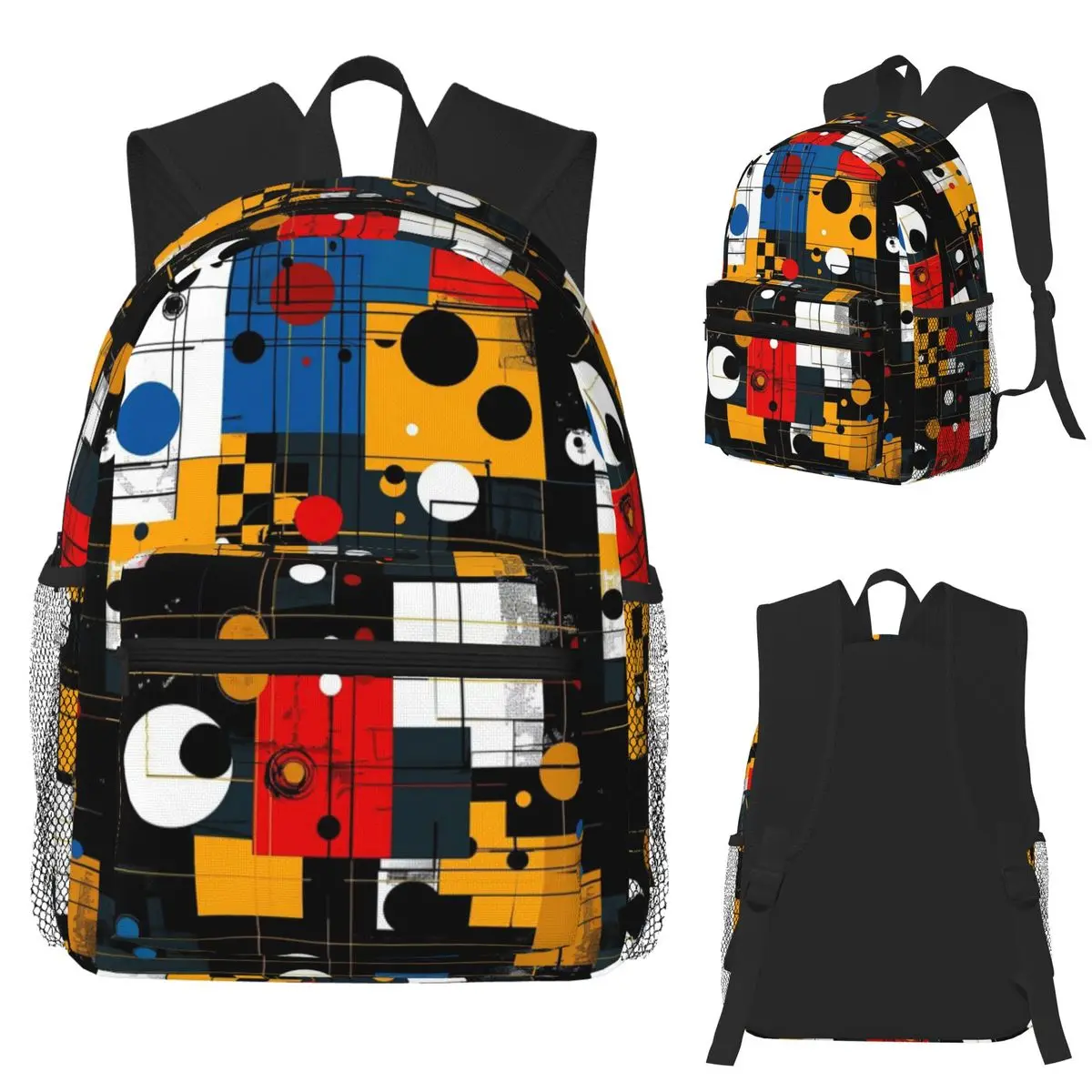 

Питер Мондриан Де Стиjl, студенческий рюкзак, школьная сумка, походный дорожный рюкзак для мальчиков и девочек, сумка для книг, сумки на плечо