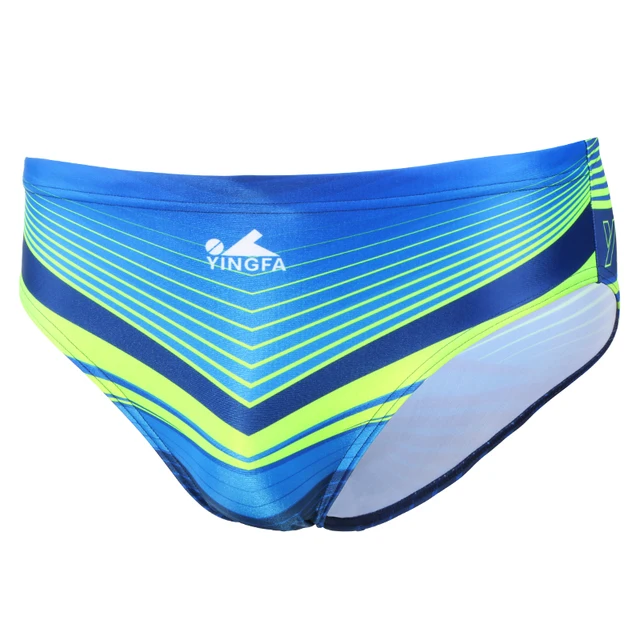 YINGFA Men's Swim Briefs Printed Swimming Trunks Triangle Blue Professional Swim Short for Training and Competition 6 YINGFA Men's Swim Briefs Printed Swimming Trunks Triangle Blue Professional Swim Short for Training and Competition 6