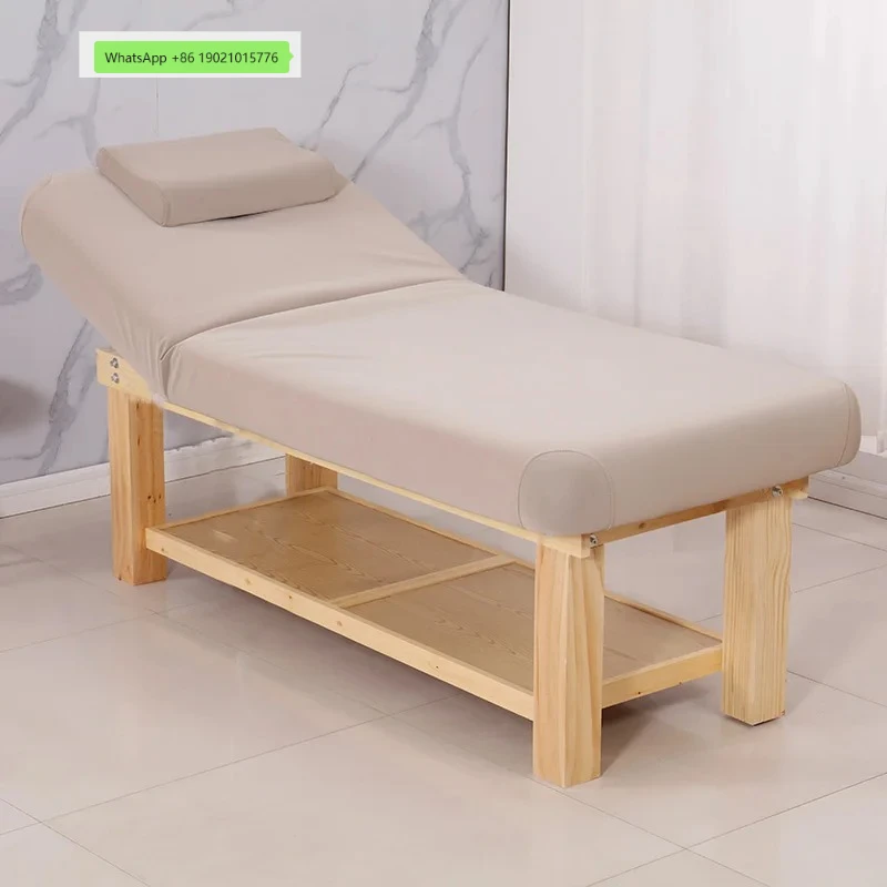 HJ new modern solid wood beauty salon nursing bed multi-functional lifting electric beauty bed