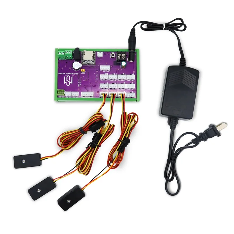 Misterioso estúdio sala secreta mecanismo de jogo de escape adereços quebra-cabeça eletrônico excelente 1987 gy sensores de luz versão sequencial