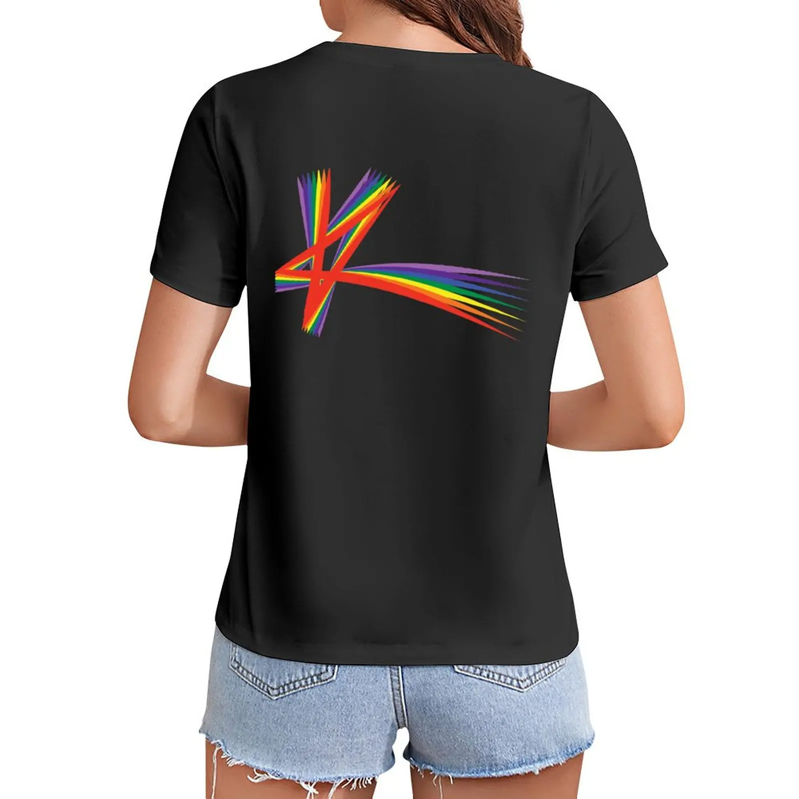 

K Pride T-Shirt Short sleeve tee plus size tops Blouse customs tops Women