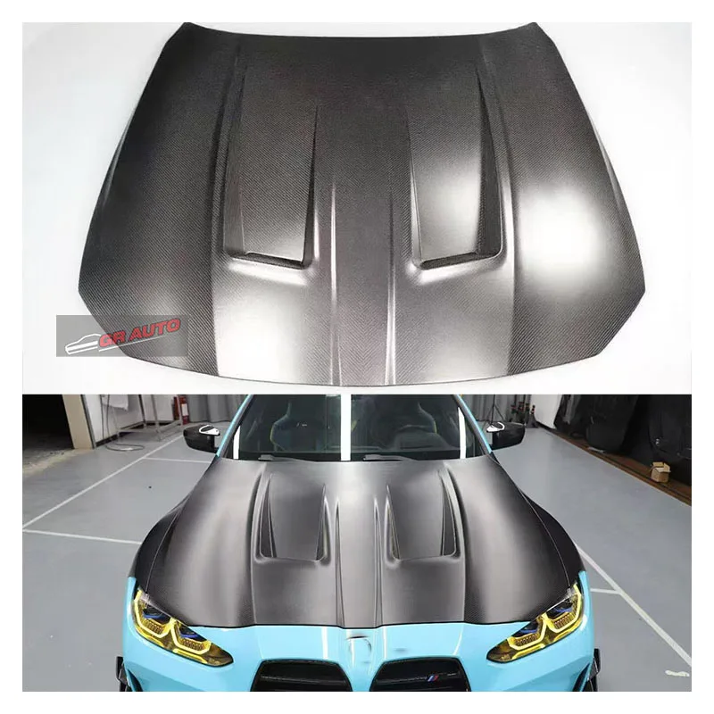 

New FOR Yaochi M3 M4 G80 G82 Custom Dry Carbon Hood Exhaust Bolt-On Premium Car Bumper Accessory Decoration