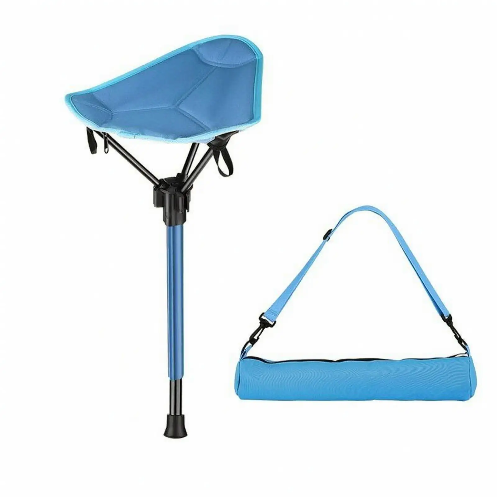 Foldable Portable Stool Chair Oxford Fabric Aluminum Frame Compact Seating for Fishing Picnic Hiking