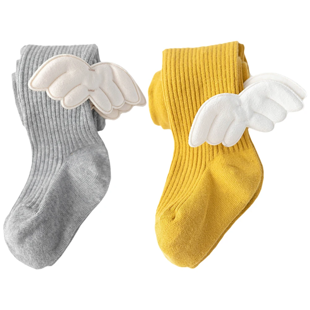 

2pcs Children's Pantyhose 2 Pairs White Knitted Long Socks Kids Stockings Soft Cotton Warm Tight Leggings Girl Legwear