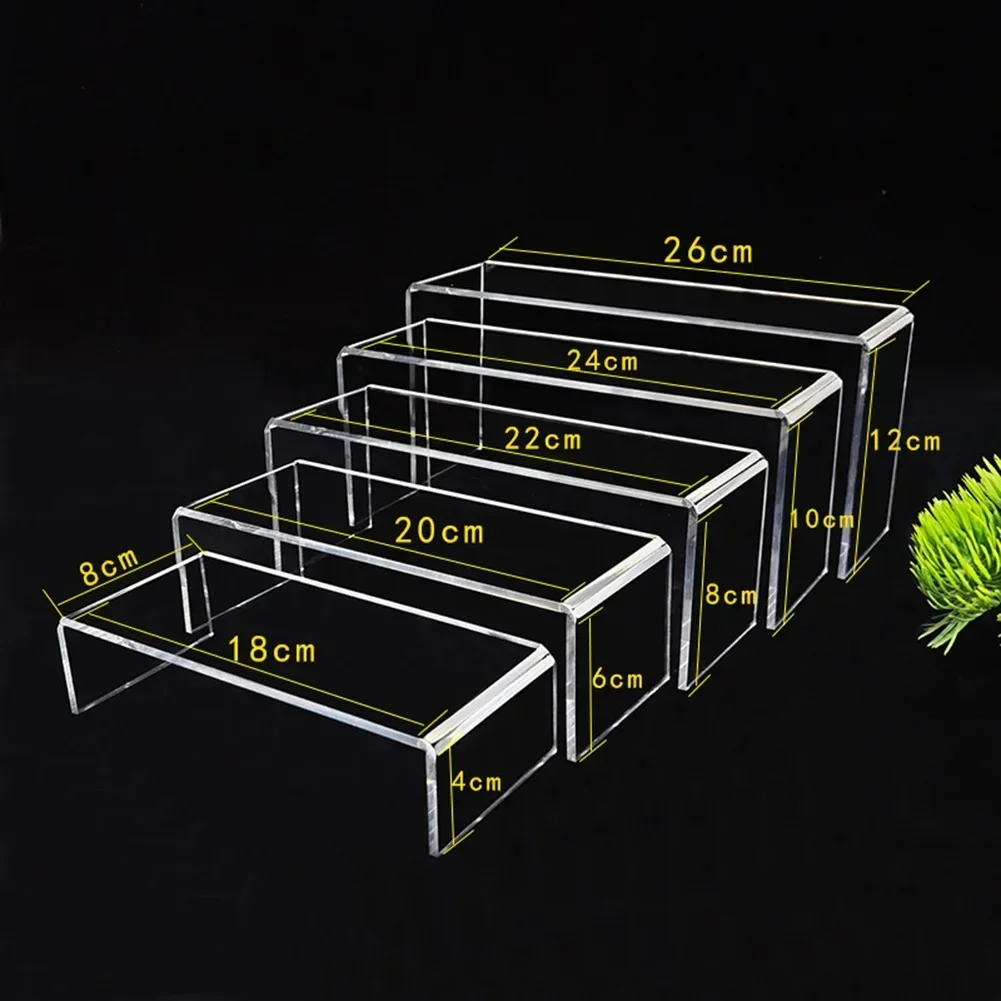 

Holder Display Stands 5pcs/set Clear Cutting Shelf Storage 4mm Thickness Jewelry Showcase Rack S/M/L/XL 2022 New