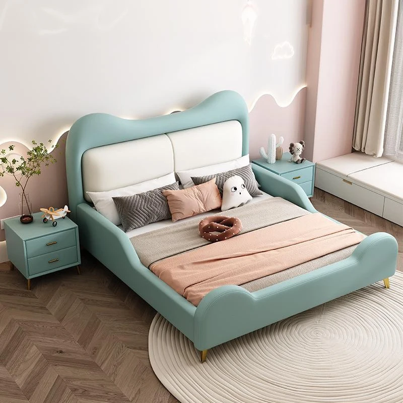 Queen Size Children Beds Sleeping Guardrail Storage Space Castle Bed Kids Frame Bedroom Letto Una Piazza E Mezzo Home Furniture