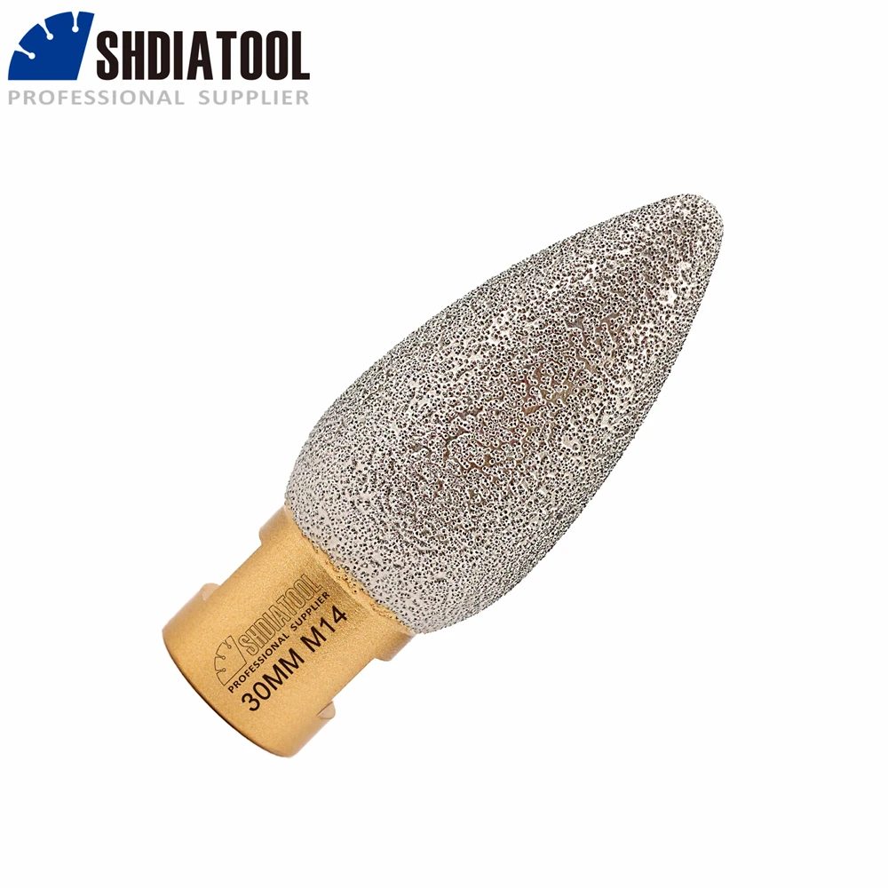 Imagem -02 - Shdiatool-diamond Milling Bits Gravação Olive Shaping Terrazzo Granito Mármore Coutertop Quartz M14 Hole Opener 30 mm 1pc