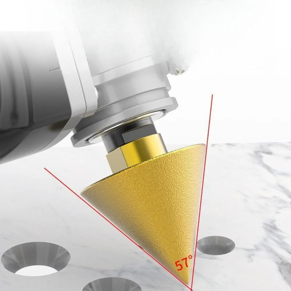 38/50mm M10/M14 Thread Diamond Beveling Chamfer Bit Cone Punching Expanding Drill Bit Grinding Wheel Carve Polishing