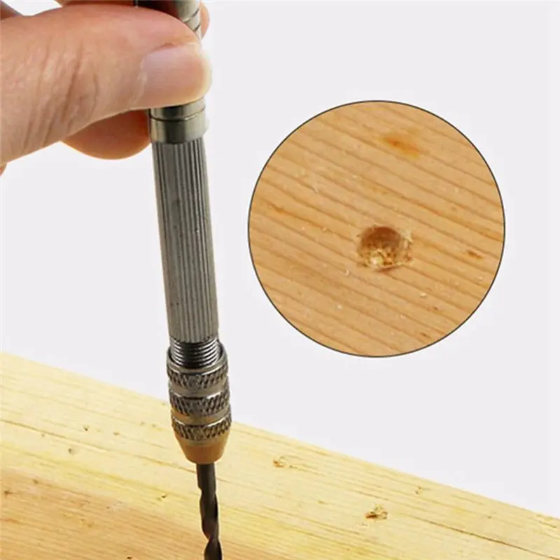 AC23-11Pcs Hand Twist Drill Set 0.5-2.0Mm Woodworking Hand Punch Tool Hardware Clock Maintenance Kit Durable Easy Install Easy