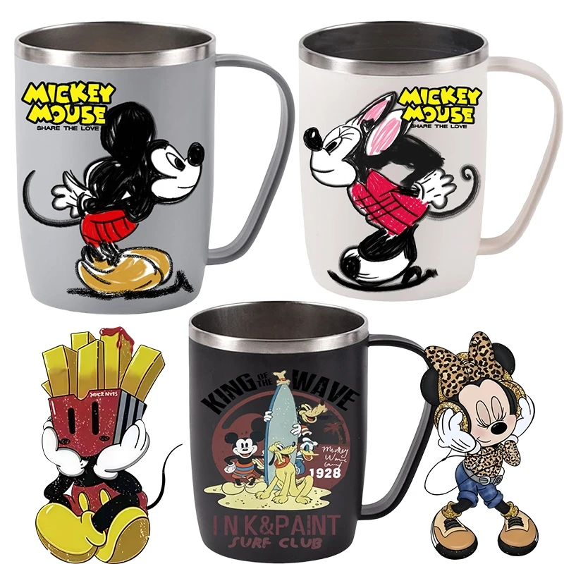 

450ML Disney Mickey Mouse Toothbrush Cup Bathroom Cartoon Home Toiletries Cup Mouthwash Storage Cups Couple Anime Drinkware Gift