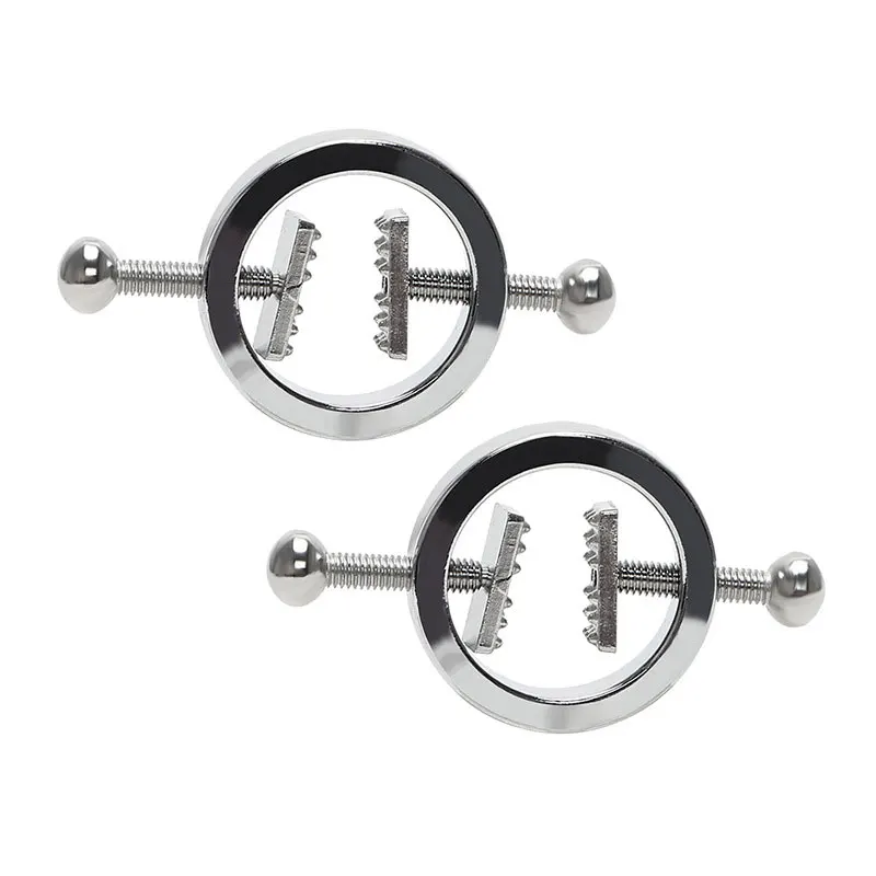 Female Stainless Steel Adjustable Nipple Clamps Metal Nipple Clips Breast Bondage Restraint Fetish Woman Sex Toy