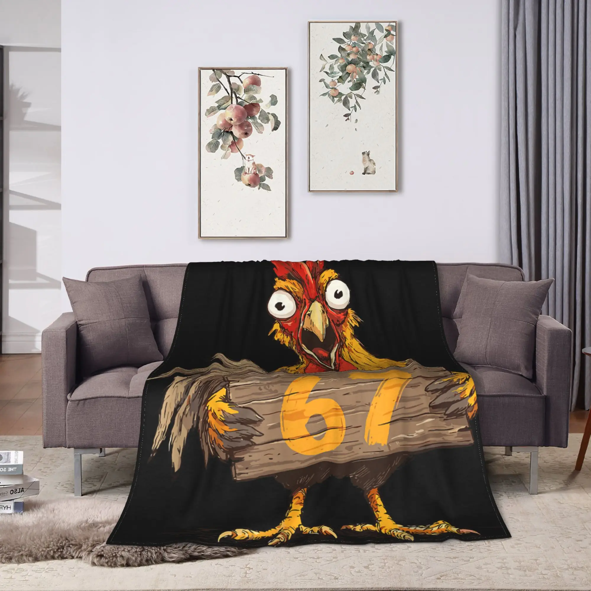 ستة سبعة 6 7 الدجاج الإيطالي Brainrot 67 ألعاب ميمي بطانية لينة الدافئة رمي بطانية الربيع فتاة أريكة المنزل التخييم المفرش #2