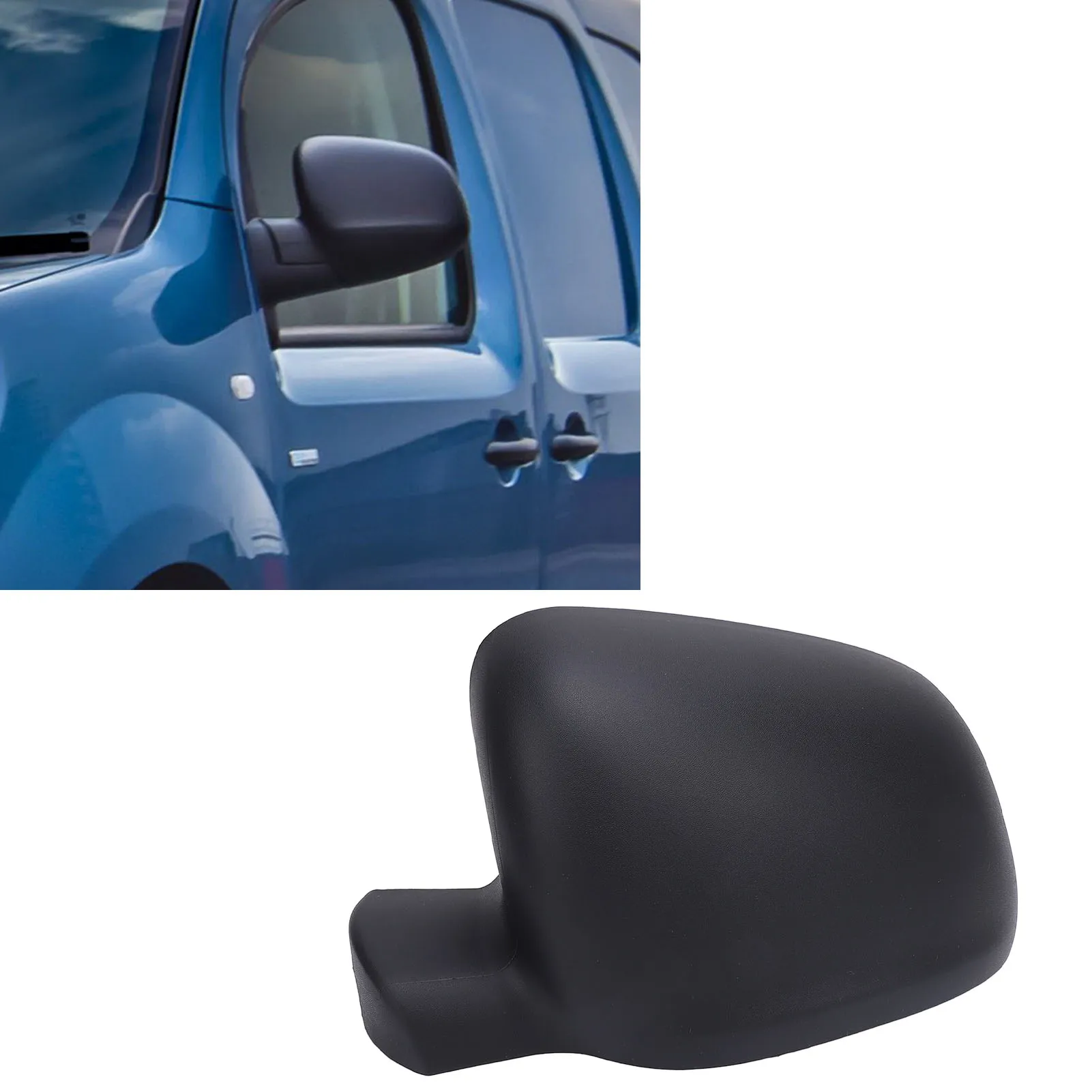 

Крышка зеркала заднего вида, сильная защита, черная, простая установка, крышка зеркала на крыло для Kangoo 2013-2023