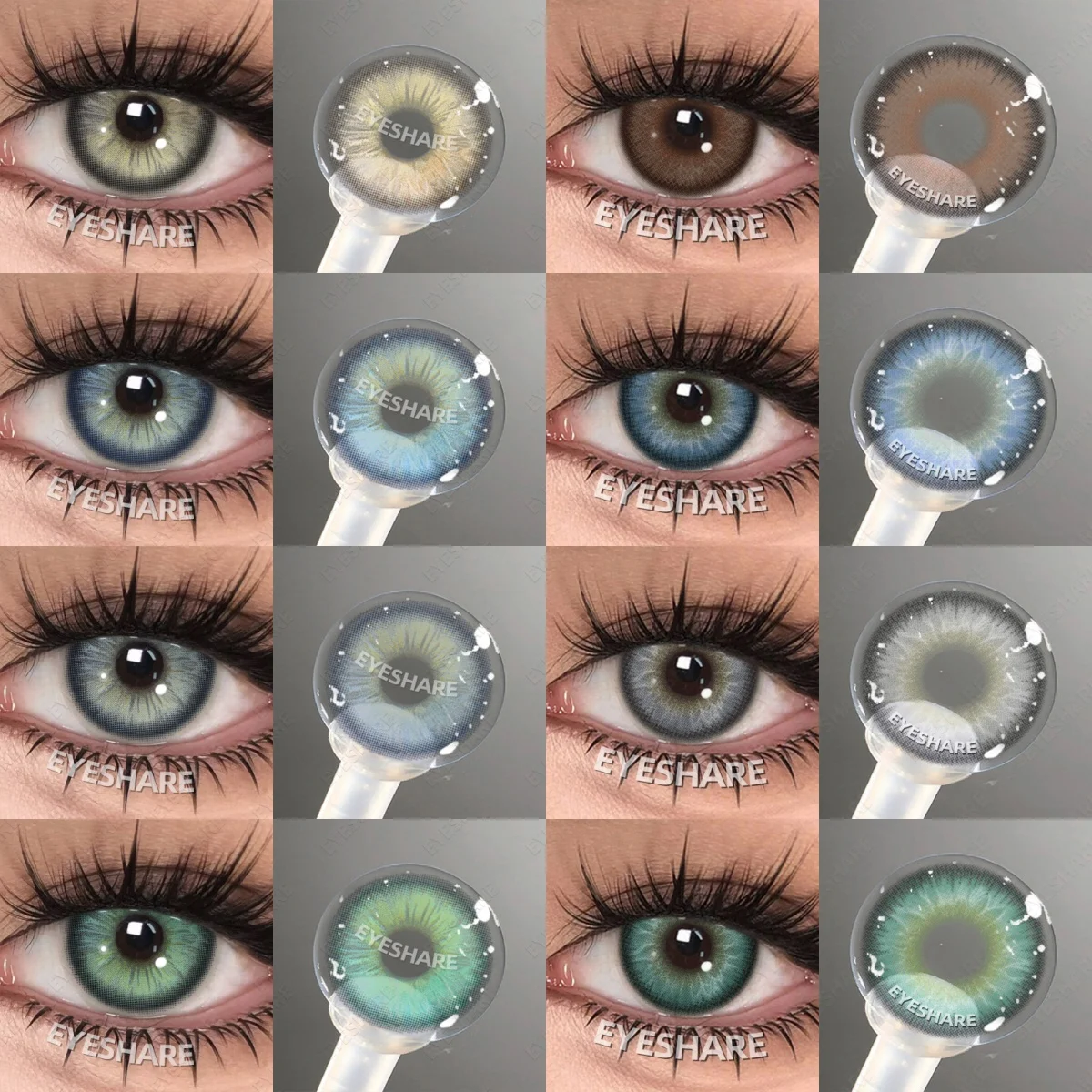 EYESHARE 1 Paar Farbige Kontaktlinsen Natürliche Blaue Augenlinsen Kosmetische Grüne Kontaktlinsen Graue Make-up-Linsen Jährliche Braune Augenlinsen