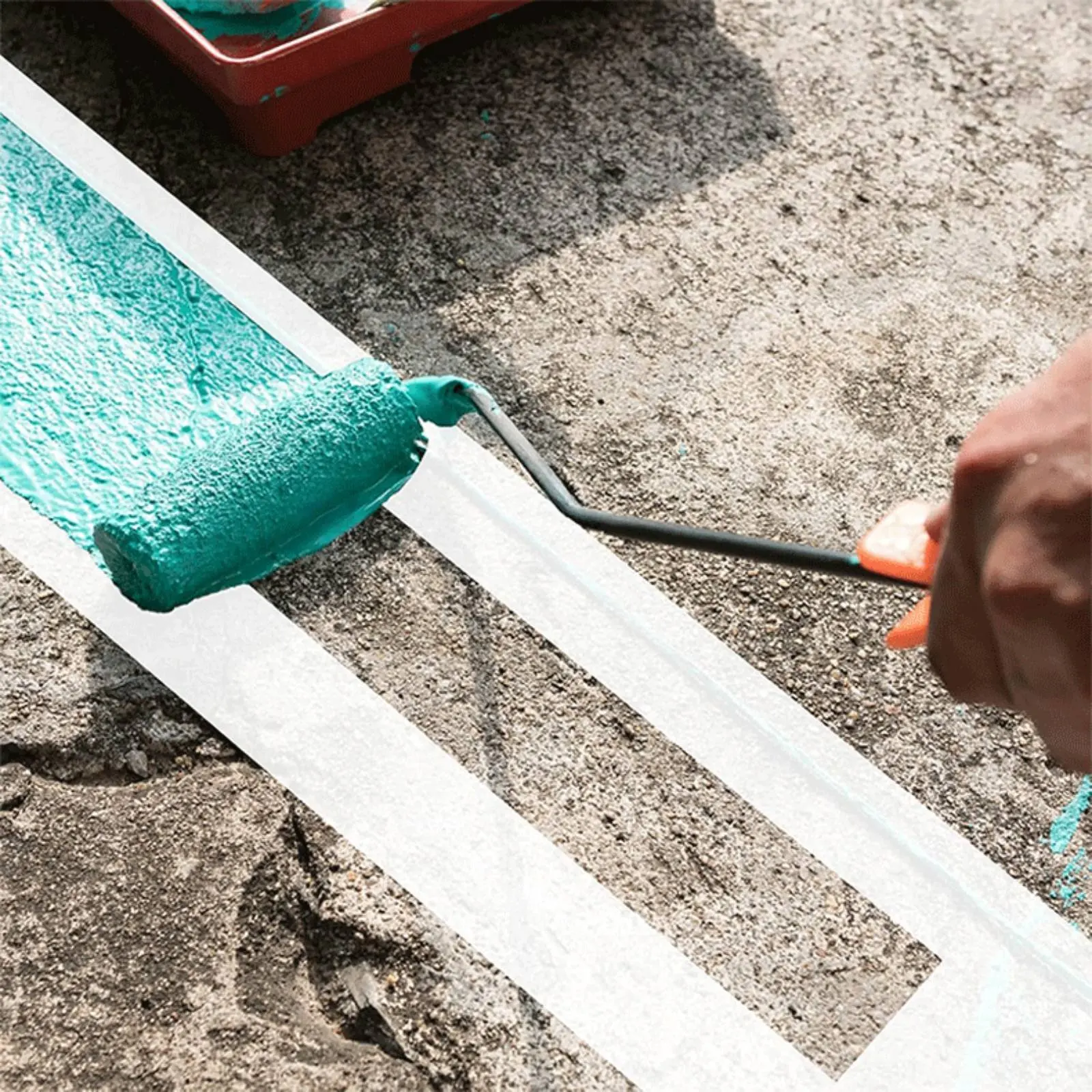 Parking Lot Line Stencil Long-Lasting Silicone Foldable Ground Stencil Ground Striping Template Versatile Use Asphalt Marking
