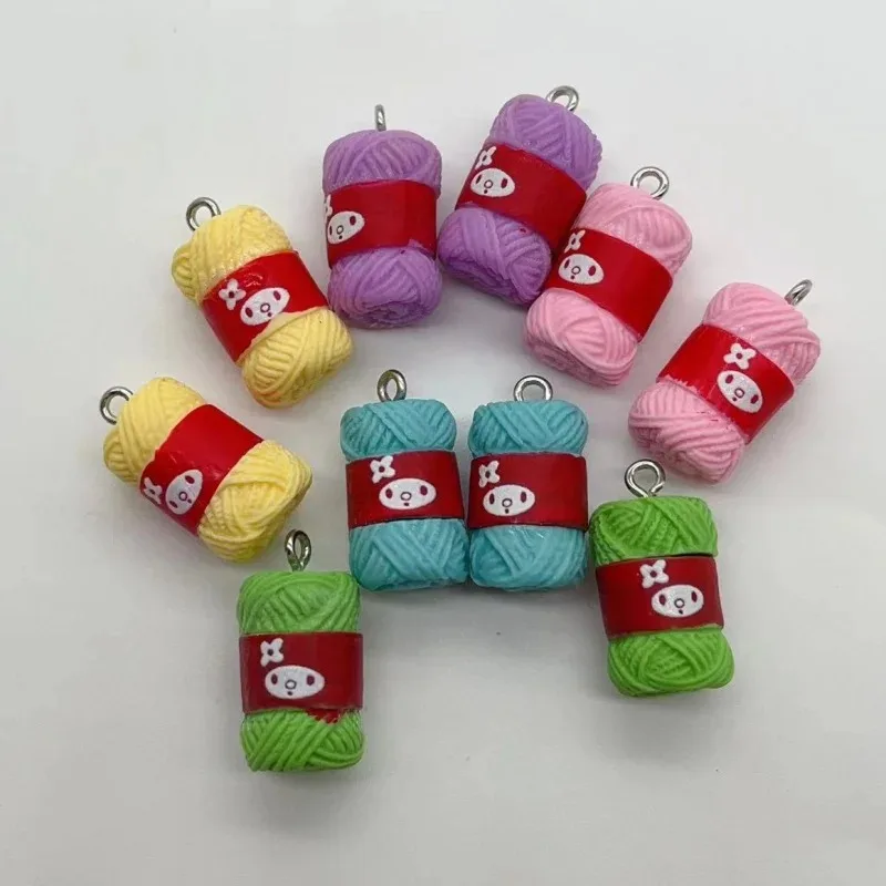 Mix 10cps/pack Nette Mini Nähen Wolle Ball Harz Nette Charms Diy Ohrring Armband Kleine Anhänger Für Schmuck Machen
