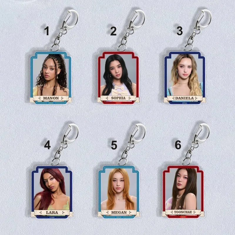 KATSEYE المفاتيح مانون دانييلا صوفيا فتاة مجموعة سيارة حلقة رئيسية حقائب النساء قلادة الديكور الفتيات اللعب الكلاسيكية هدية المبيعات الساخنة