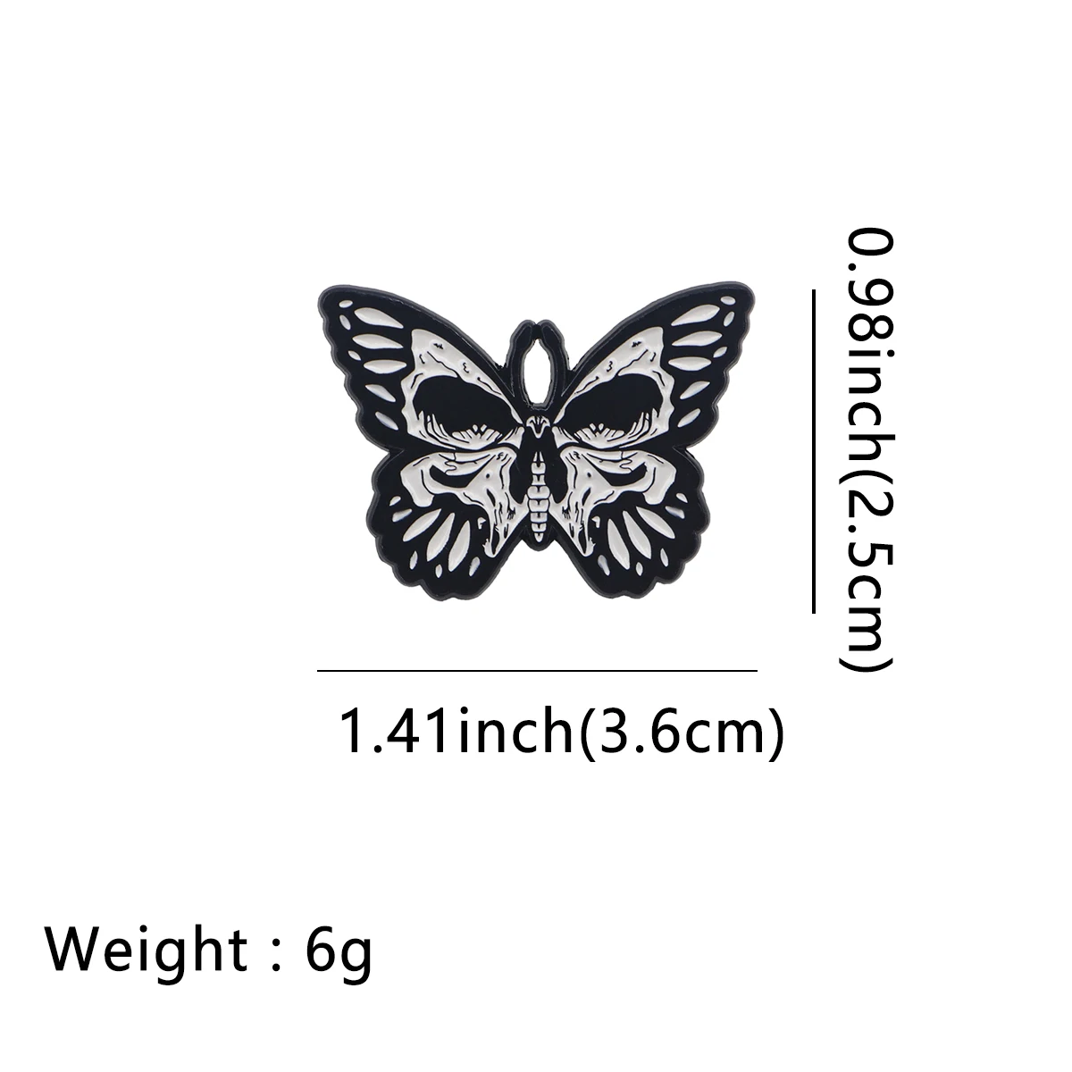 Butterfly Jewelry Pins for Backpacks Terrifying Skull Lapel Enamel Pins Badge Bags Backpack Decoration Friend Kid for Gifts