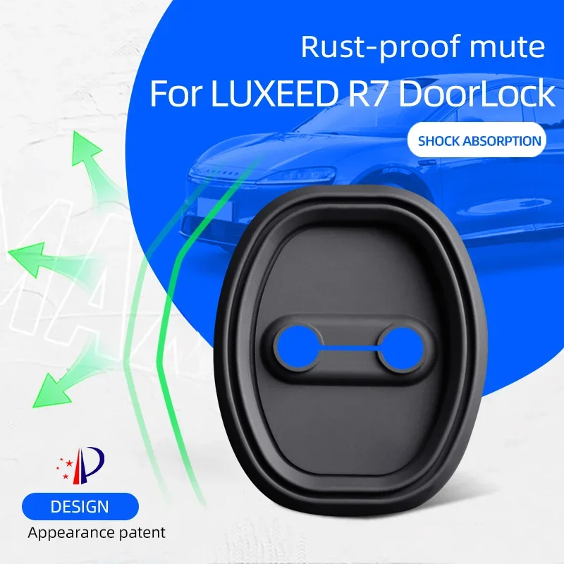 Door Lock Cover Applicable To Luxeed R7, Silicone Rust-Proof Mute Protector, Shock Absorption,4Pcs Set