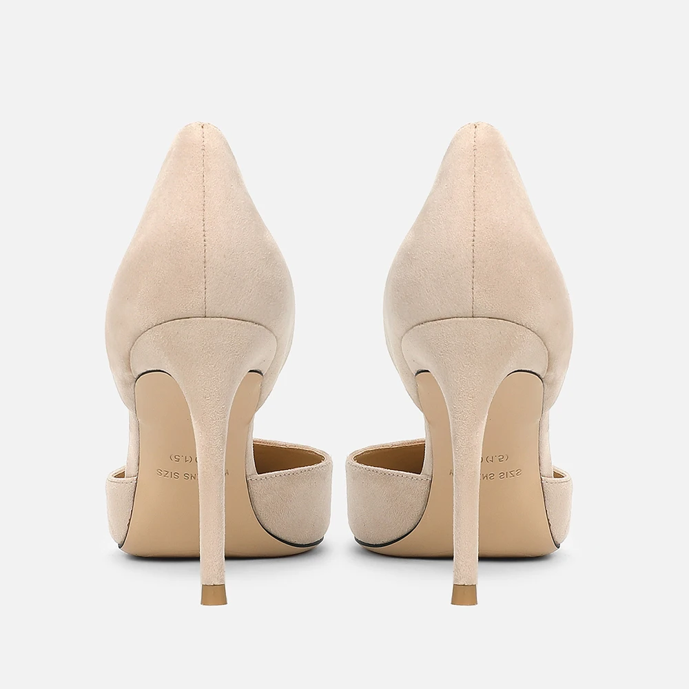 حذاء FWRD نسائي بكعب عالٍ من جلد الغزال عاري، أنيق ومريح للارتداء اليومي والحفلات # FWRD000349