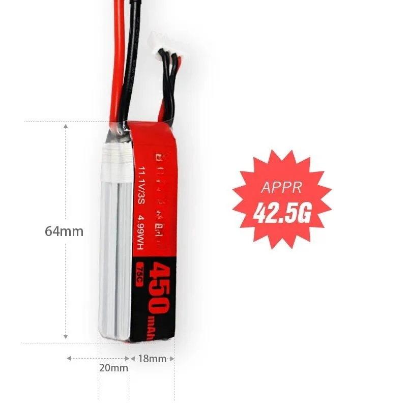 for Beite battery X series 450mAh/3S/11.1V/75C/FPV special battery for crossing machine