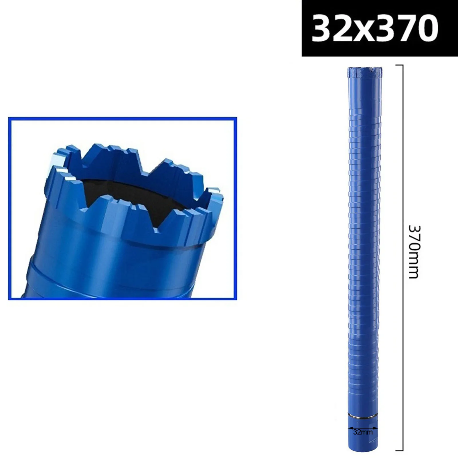 Efficient 370mm M22 Concrete Core Drill Bit with Dual Drilling Capability Made of Alloy and Emery for Long Lasting Performance