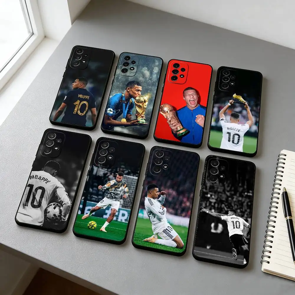 Football K-Kylian M-Mbappe Phone Case For Samsung S25,S24,S21,S22,S23,S30,Ultra,S20,Plus,Fe,Soft Silicone Black Cover
