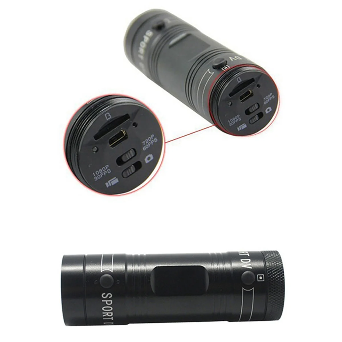 RIRI F9 มินิกีฬากล้อง 1080P 200W กลางแจ้งขี่รถจักรยานยนต์กีฬา DV กล้องวิดีโอกล้องจักรยานกันน้ํา