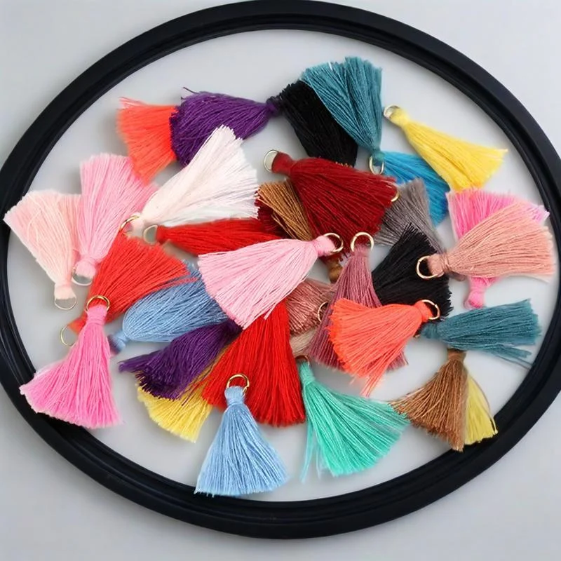 20/50/100Pcs 3.5cm Tassel Cotton Tassels Mini Tassel DIY Jewelry Making Tassels Earring Pendant Jewelry Supplies Findings