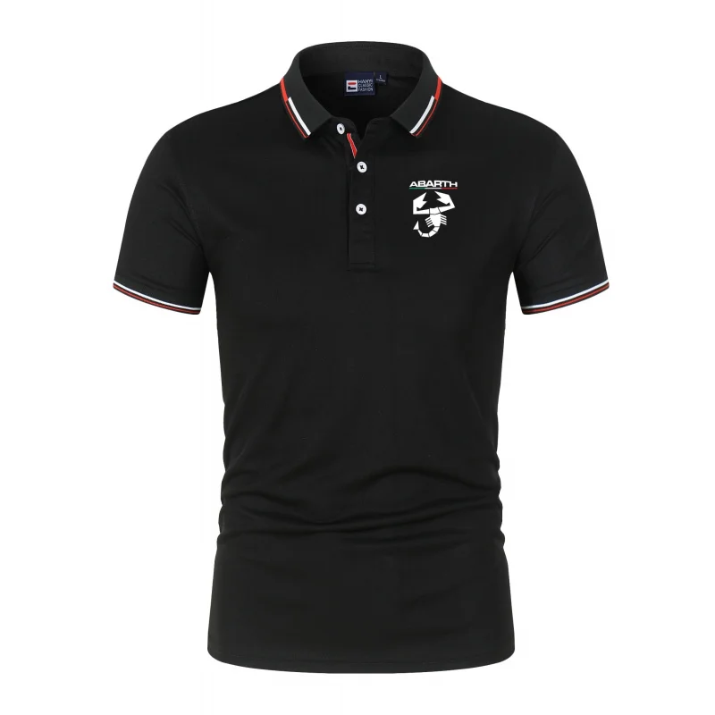Abarth Scorpion Men'S Summer Polo Shirt Harajuku Fashion Short Sleeve Tee Male Clothing