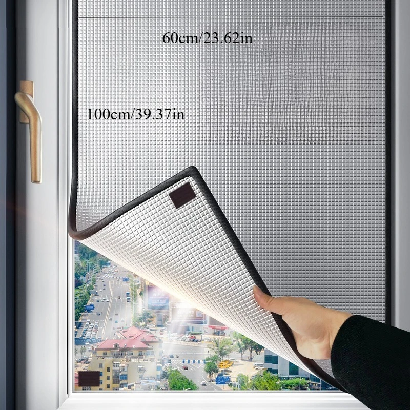 Window Sun Protection Heat Insulation Shade Glass Light-Blocking Aluminum Foil Magnetic Barrier Suitable for Balconies Bedrooms