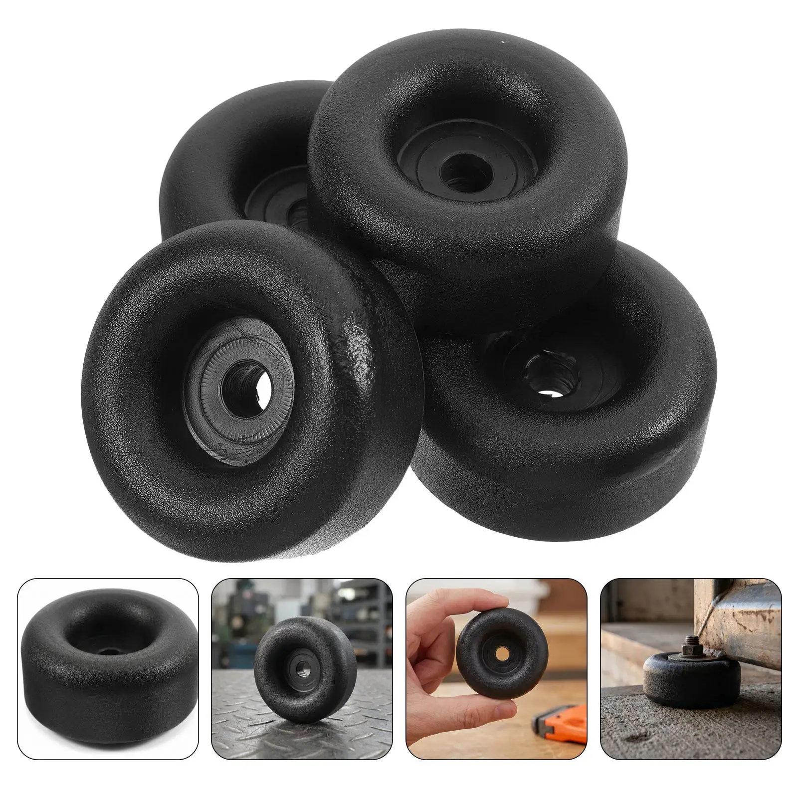8Pcs Trailer Rubber Tailgate Bumpers Shock Absorber Pads 2.48x2.48x0.98in Anti Vibration Protection Ramp Door Rubber Buffer Pads