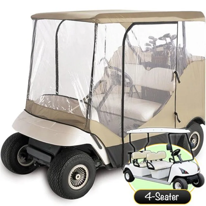 Hot Sales  600D Waterproof Golf Cart Bag Cover Universal Fit for Most Brand 4-Passenger Golf Carts Made of Durable Plastic