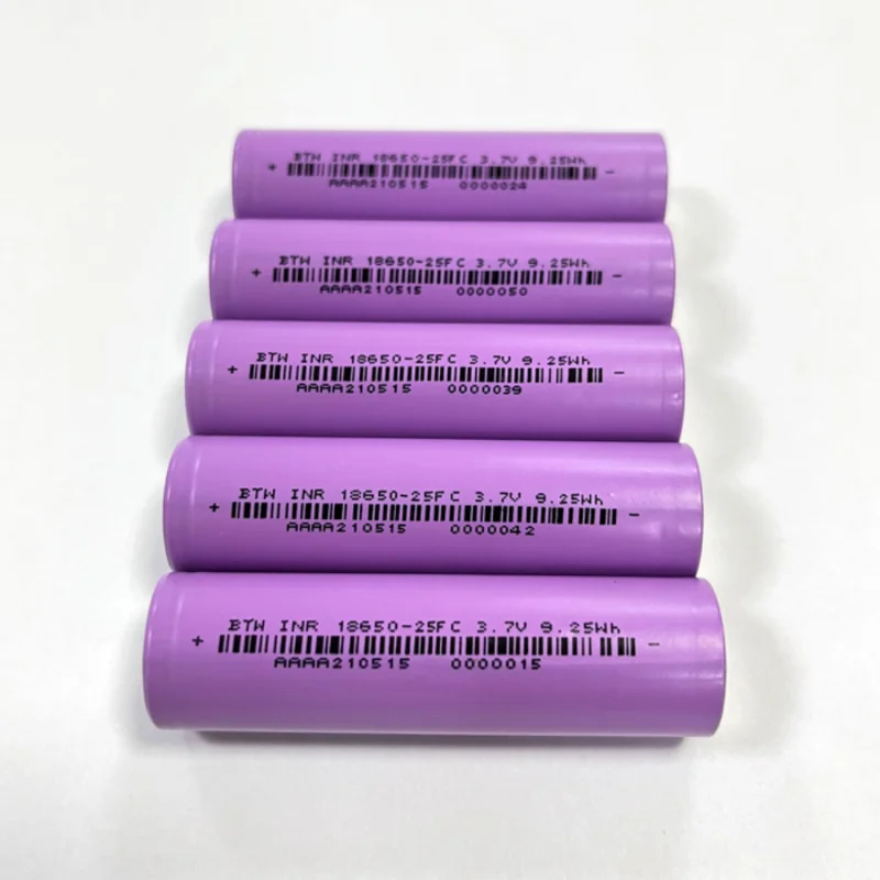 Patozm เซลล์แบตเตอรี่โทรศัพท์ลิเธียม3.7V 18650แบตเตอรี่ Liion 2500mAh 3.6V ระดับ5C 9.25Wh