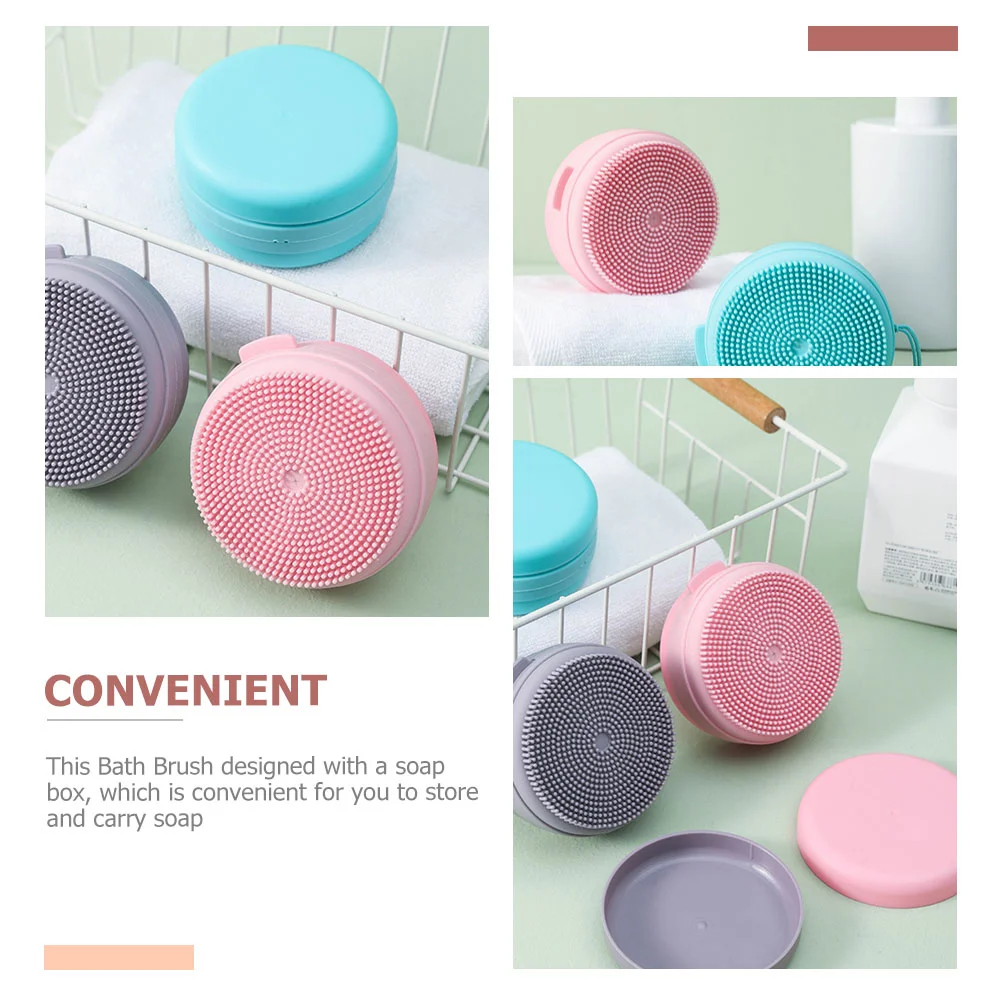 Soft Silicone Body Brush Wash Bath Shower Exfoliating Skin Fit For Baby Bath Shampoo Facial Massage Brush Supplies Dropship