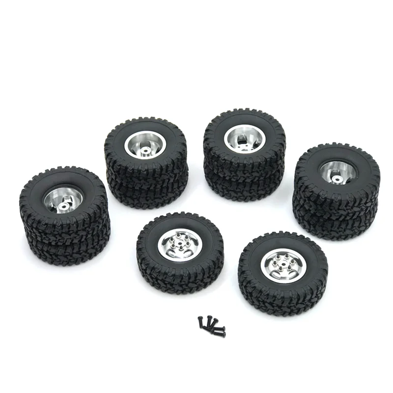 Metal Upgrade Front Single Rear Dual Hub Tire For WPL B16 B36 HengLong FeiYu JJRC 6WD RC Car Parts