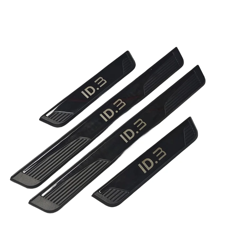 4PCS ABS Stainless Steel For 2020-2023 Volkswagen VW ID.3 Car Rear Back Door Sill Pedals Scuff Plate Decoration Cover