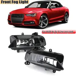 Left Right Car Front Fog Light Halogen Fog Lamp Clear w/Bulds For AUDI A5 S-Line S5 2013 2014 2015 2016 8T0941699G 8T0 941 700G