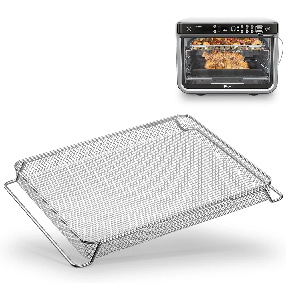 Lmetjma cesta de forno para fritadeira a ar, bandeja de substituição em aço inoxidável para forno ninja dt201 dt251 foodi digital