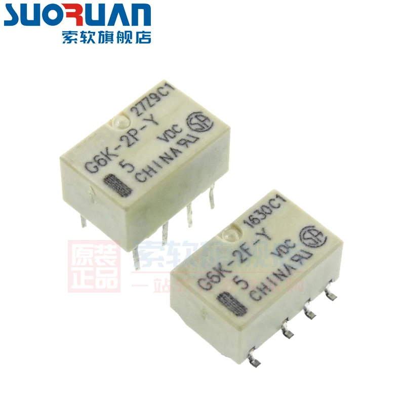 Free shipping   G6K-2P-Y 5VDC 12VDC 24VDC 3V 5V 12V 24V G6K-2F-Y 82A     10PCS