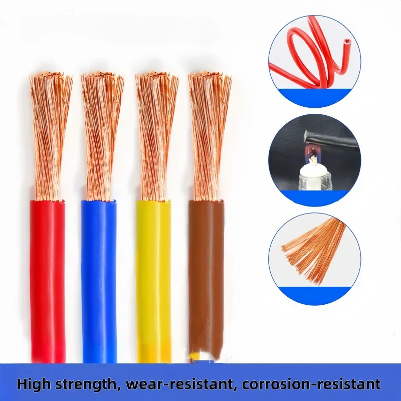 RV Copper Wire Flexible Cable Electric PVC Electrical Cable 300/500V Single-Core Multi-Strand Flexible Wire For Car Audio Wires