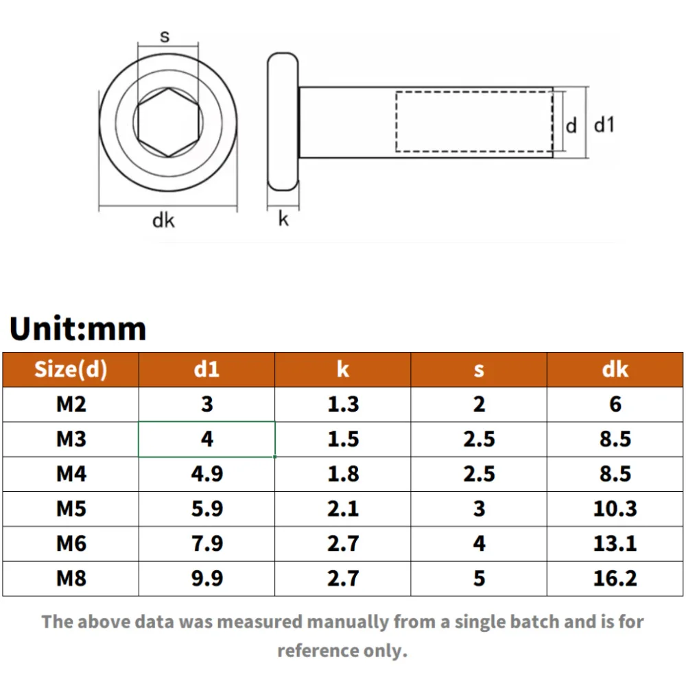 Black 304 Stainless Steel Furniture Binding Barrel Nut Hex Socket Flat Head Connector Nut Countersunk Joint Nut M2-M8