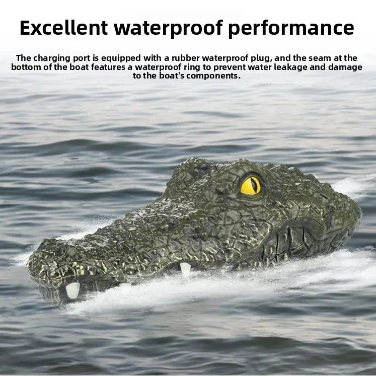 Bateau Crocodile télécommandé, jouet rapide, Simulation ip, jouet pour enfants, modèle de bateau à commande par contrôleur portable