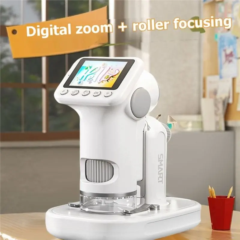DTEN-Mini Portable Electron 1600X Handheld Microscope 2-Inch Screen Children' S Magnifier Lens Supports Photo Functionality