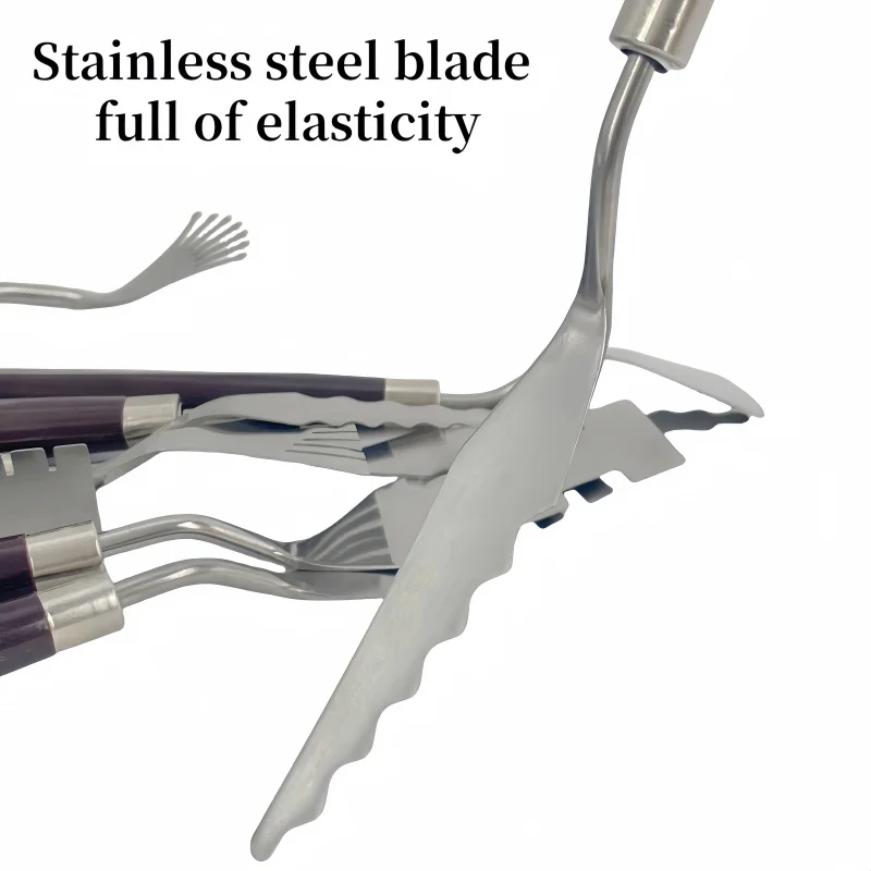 مكشطة الطلاء الزيتي ، لوحة الصباغ ، الأكريليك ، الغواش ، ملعقة ، 9 مجموعات